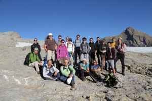 Group photo during the field trip in Tsanfleuron