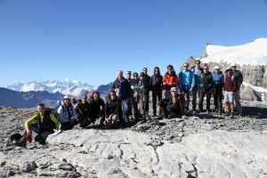 Group photo with Mont-Blanc